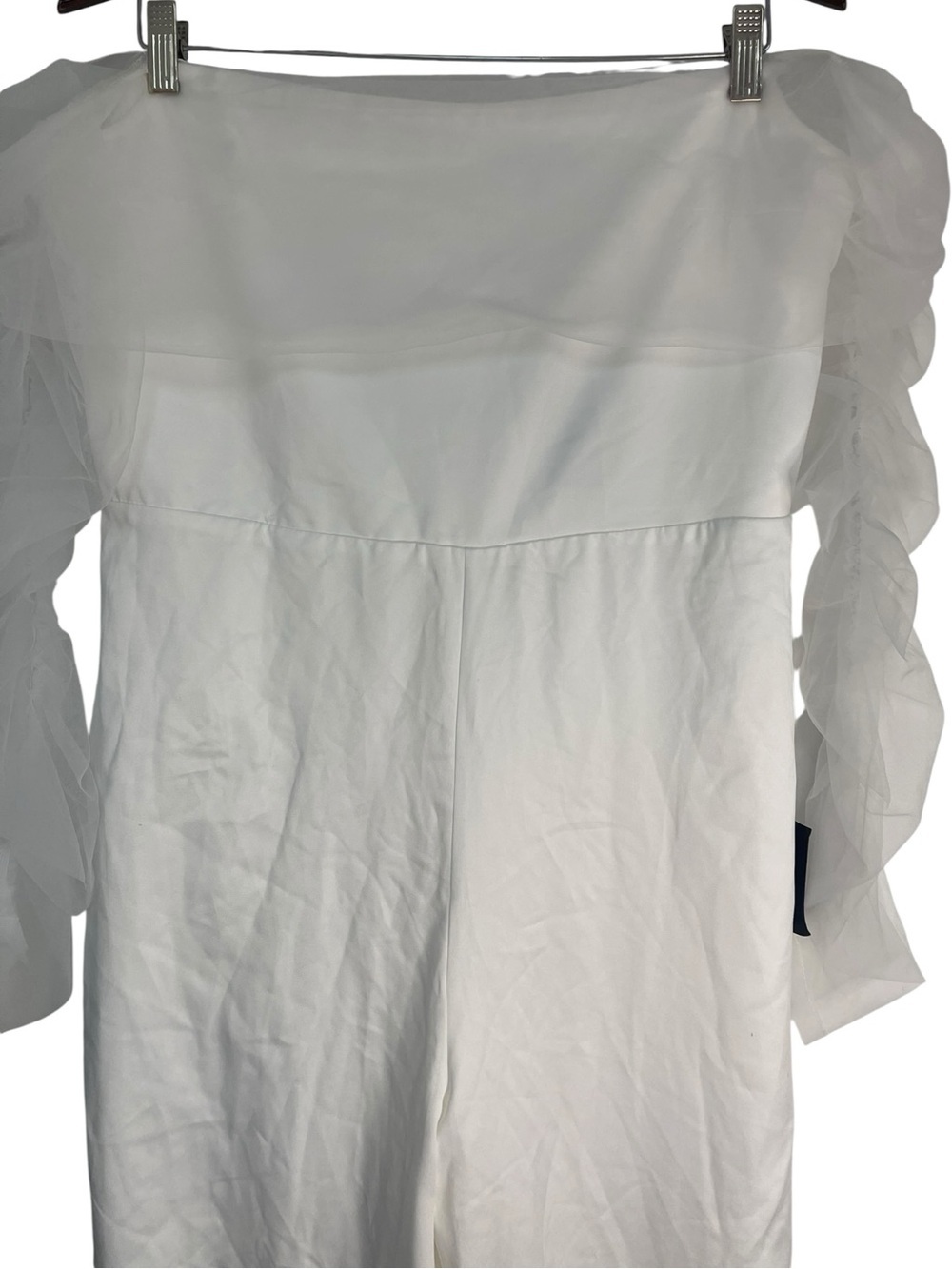 Lulus Eternal Bliss Tulle Off-the-Shoulder Jumpsuit White - Picture 2 of 16